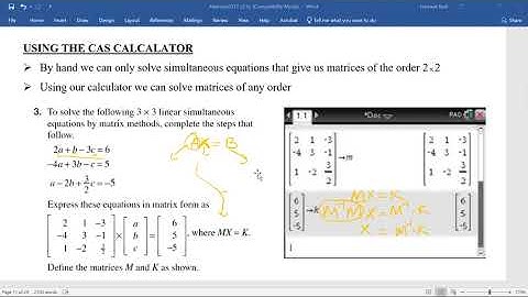 Solving Simultaneous MATRIX Equations using CAS