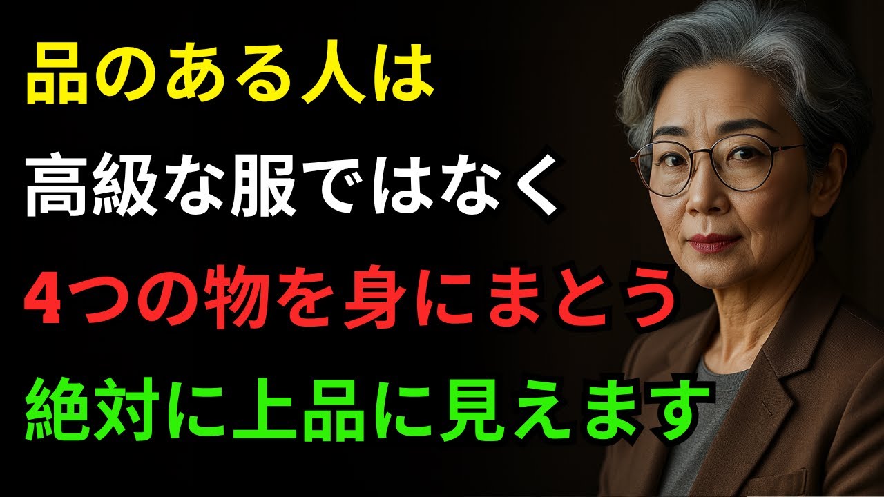 品のある人は、高級な服ではなく『4つのもの』を身にまとう｜ブランド品は必要ありません｜賢く聡明な人間関係のアドバイス
