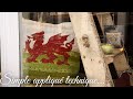 Turning the Welsh flag in to a cushion - a fresh look at machine applique