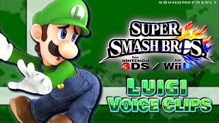 All Luigi Voice Clips • Super Smash Bros. Wii U 3DS • Charles Martinet Voice Lines