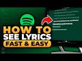 How To See Lyrics On Spotify Premium PC (𝟮𝟬𝟮𝟲) | 100% WORKS | NO Yapping, To The Point | FAST & EASY