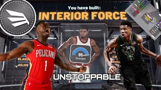 THE MOST UNSTOPPABLE INTERIOR FORCE/SLASHER BUILD IN 2K20! (BEST REP GRINDING BUILD & 1v1 BUILD
