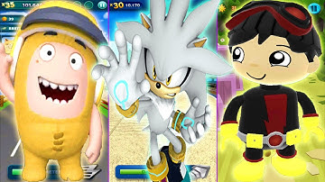 Fun obstacle racing Oddbods Turbo Run, Sonic Dash, Tag with Ryan