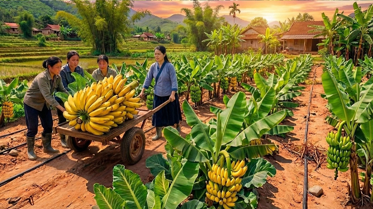 Harvest & Cook with Banana to Prepare Traditional Dishes–The secret to traditional dishes– Farm Life