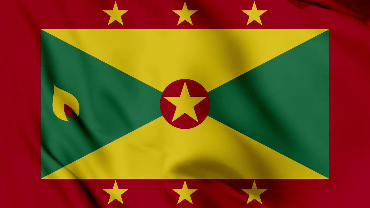 Grenada Flag Waving Background | HD | FREE DOWNLOAD