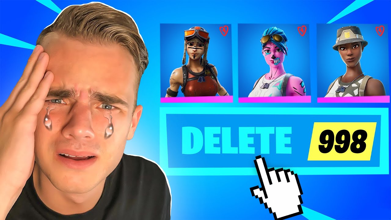 Ik MOET mijn FORTNITE SKINS VERWIJDEREN...😱