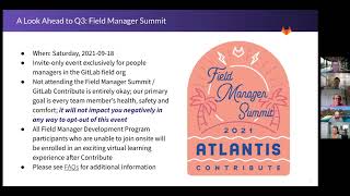Field Manager Summit Look Ahead