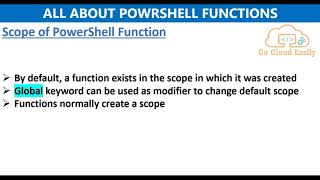 PowerShell Functions, benefits, Scope, Best Practices & Syntax - Part1