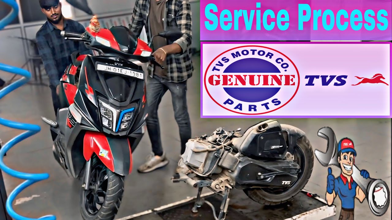 tvs ntorq  genuine parts Service Process trailer 🔧