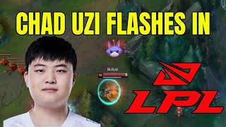 Chad Uzi flashes in to kill enemy adc (BLG vs IG)