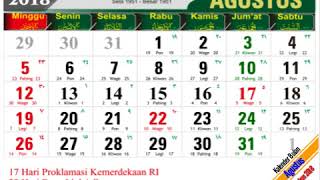 Bagaimana Cara - Melihat Kalender 2018, Perpaduan Kalender Hijriah dan Jawa screenshot 1