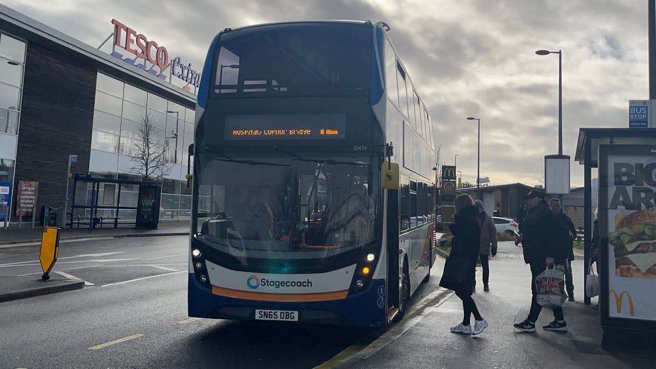 Full Route Visual | Stagecoach South | SN65 OBG 10474 | 12 to Tipner