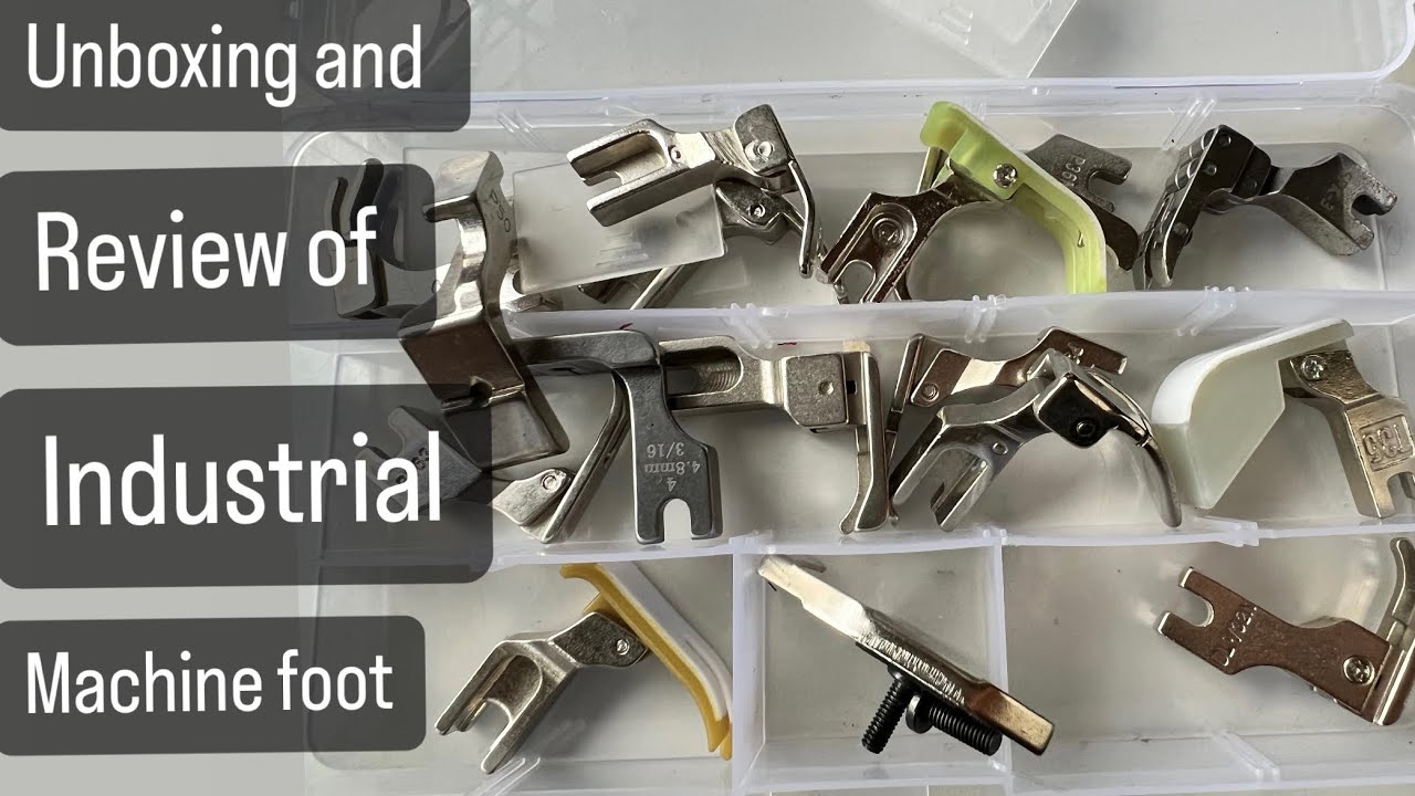 Unboxing of industrial sewing machine foot,how to use the zipper foot and quick presser foot changer