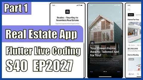 [Flutter] Flutter Live Coding EP2027 (Real Estate App UI Part 1)
