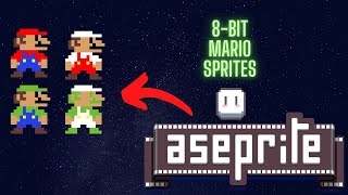 Drawing 8-Bit Mario Sprites In Aseprite [Mario, Fire Mario & Luigi]