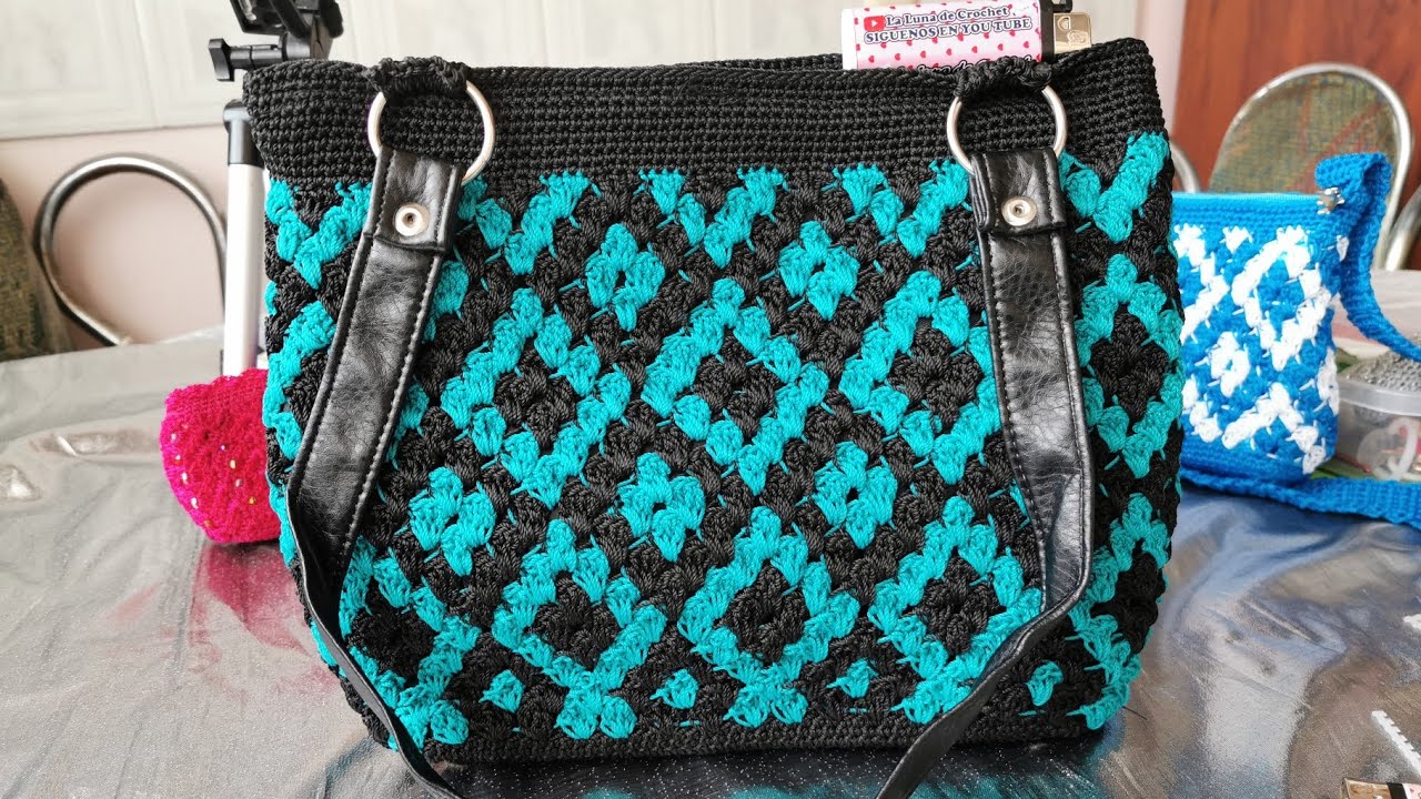 Practicando Bolso Tejido A Crochet - YouTube