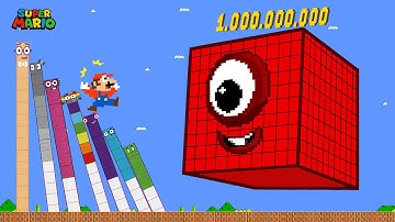Number Phase 1 - 10 vs Phase 1,000,000 in Mario Maze Level Up | Game Animation