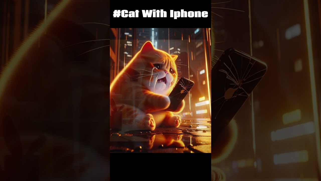 The Cat's Iphone Dropped😿📱