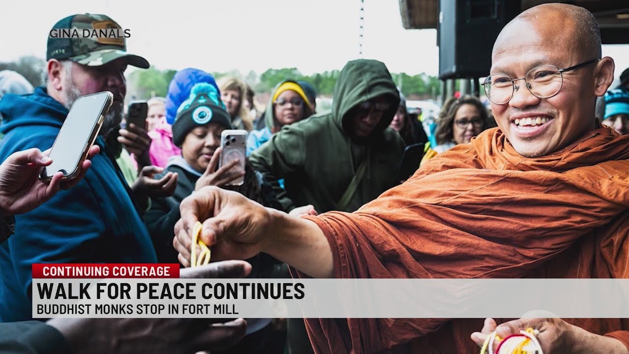 Buddhist Monks' 'Walk for Peace' continues in NC
