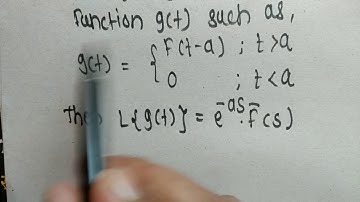 Laplace transform Part 5(second shifting property)