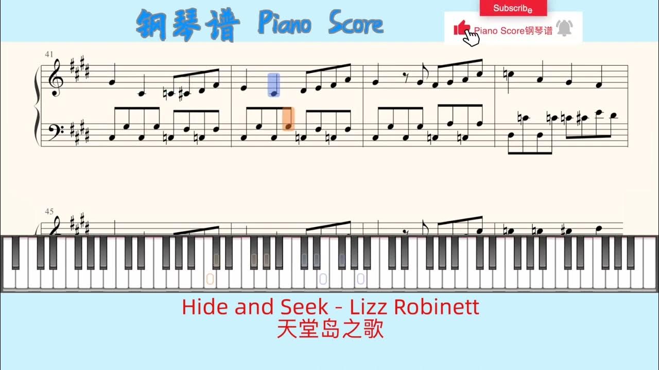 Hide and seek – Lizz Robinett - piano tutorial