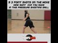 9 3 Point Shots on the Move   How Many  Can you Make in this Pressure Shooting Drill
