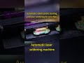 Automatic solder paste coating and #lasersoldering for pin chips. #laserweldingmachine #chip