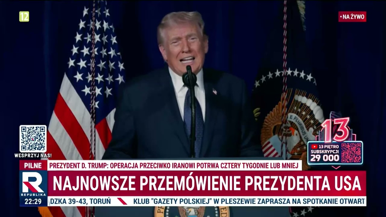Prezydent Trump do irańskiego wojska: Złóżcie broń i odzyskajcie swój kraj!