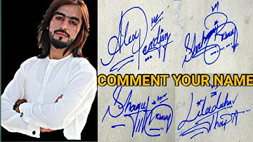 How to learn Signature ll Cursive Signature Design  tips by Naseem Sahel Khan Il Signature Style.