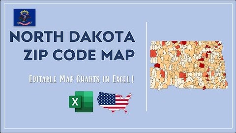 North Dakota Zip Code Map in Excel - Zip Codes List and Population Map