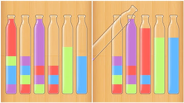 Water Sort Get Color Walkthrough 5, ios Gameplay Simulator Think Brain Puzzle Android Games