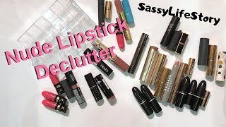 Nude Bullet Lipstick Declutter | December 2018