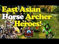 World war selection  8v8 team game with east asian horse archer play