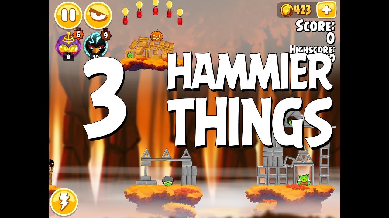 Angry Birds Seasons Hammier Things Level 1-3 Walkthrough 3 Star