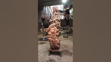 Di lặc cưỡi cá chép gỗ ngọc am hà giang