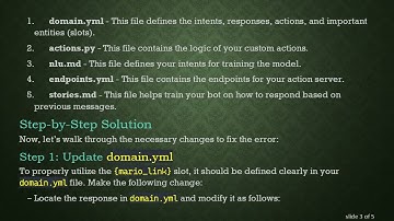 Resolving the Failed to fill utterance template Error in Rasa Chatbot