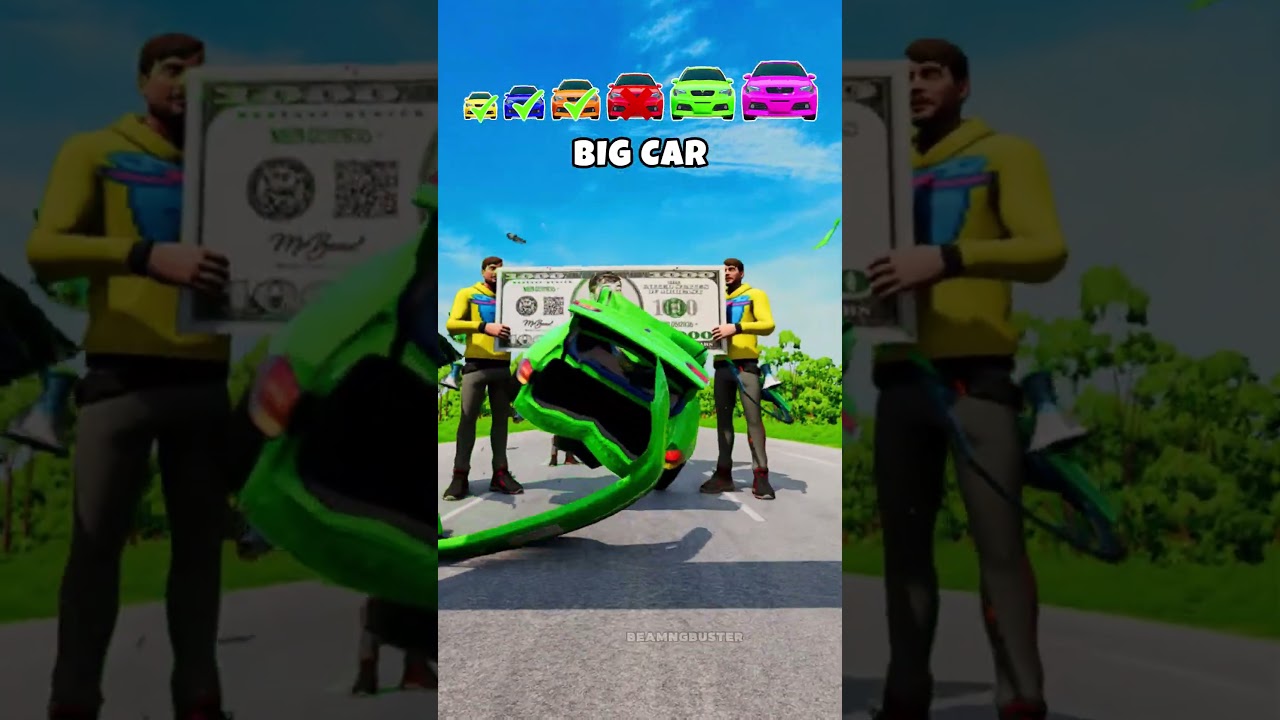 Big & Small Cars vs MrBeast Money Trap, 