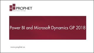 Power BI & Microsoft Dynamics GP 2018