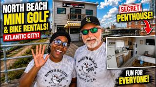🟡 ATLANTIC CITY BOARDWALK HIDDEN GEM! North Beach Mini Golf & Bike Rental! Plus PENTHOUSE Tour!