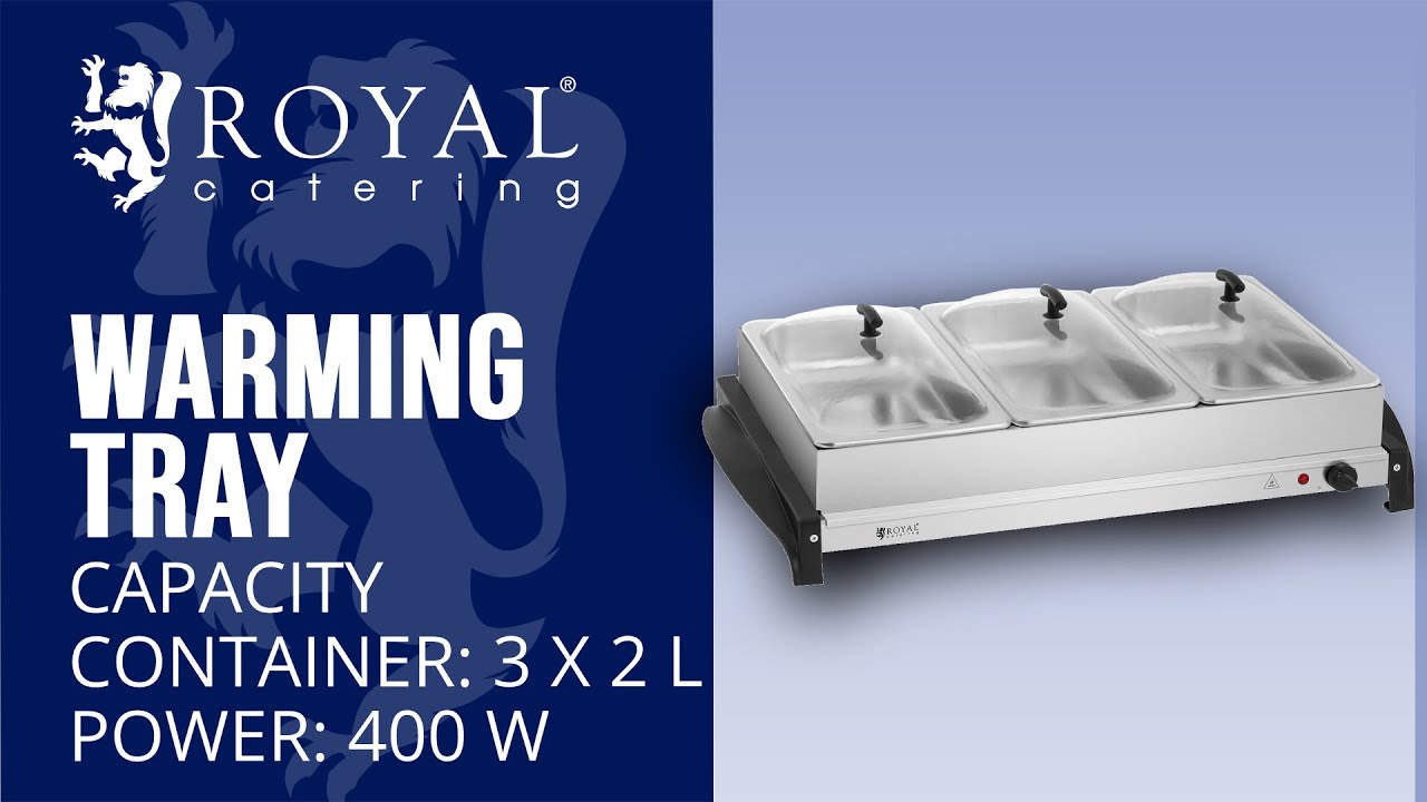 Warming Tray Royal Catering RCHP400/3 Product presentation YouTube