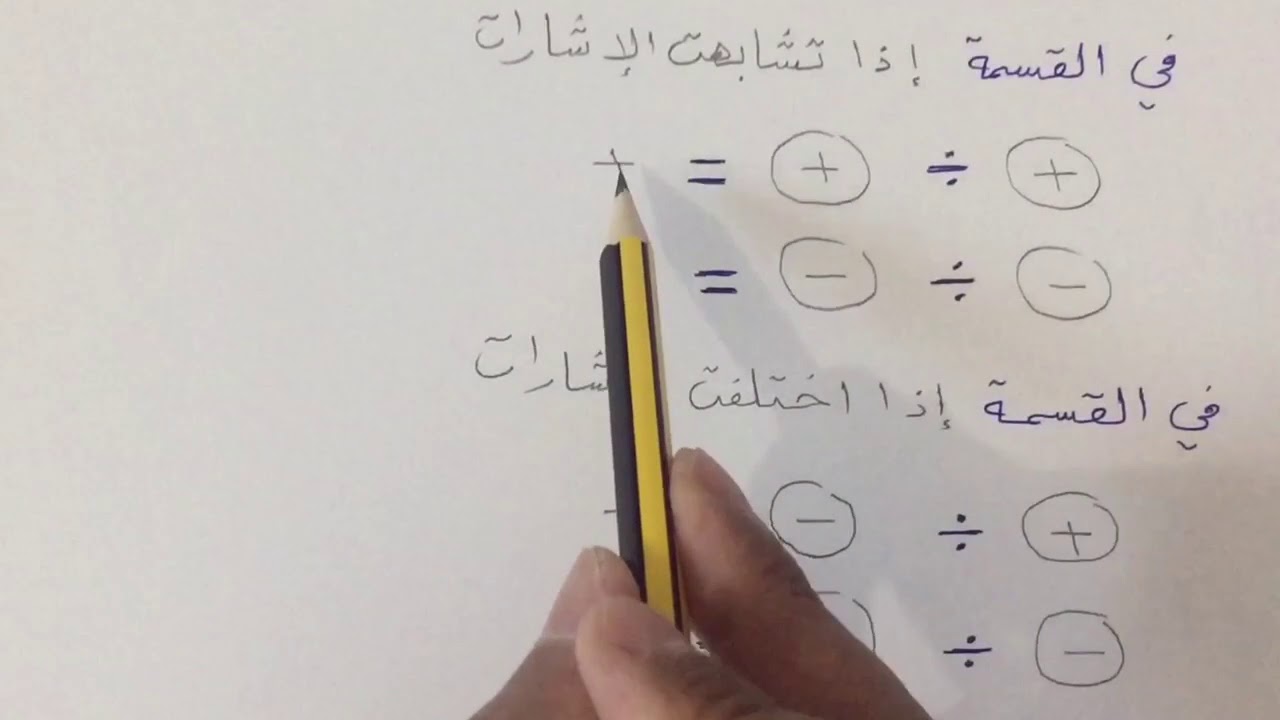 قسمة الأعداد الصحيحة - رياضيات أول متوسط الفصل الأول