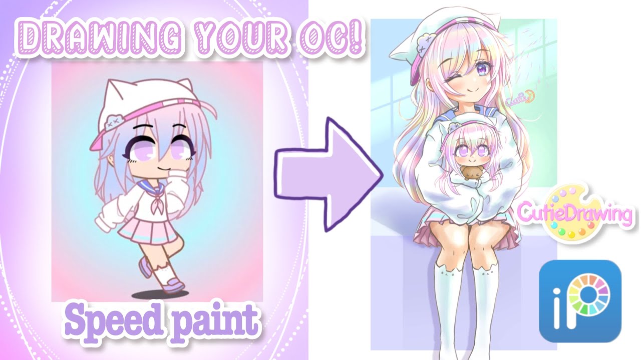 make a gacha life edit for you, or draw your oc this style