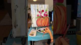 A Splash of Autumn: Watch a Pumpkin Bouquet Bloom in Acrylics #ashleyisbasicallyblonde #acrylicart