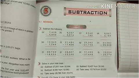 Class 4 Maths Chapter 5 subtraction Ex 5A