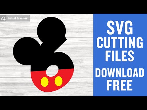 Micky Numbers Six Svg Free Cutting Files for Silhouette Cameo Free Download