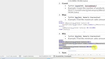 11 9 Multi Dimensional eXpressions - MDX Statistical Functions