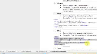 11 9 Multi Dimensional eXpressions - MDX Statistical Functions