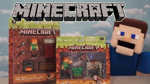 Minecraft Series 3 Survival Pack & Alex Skeleton Horse Playset Jazwares Action Figures Unboxing