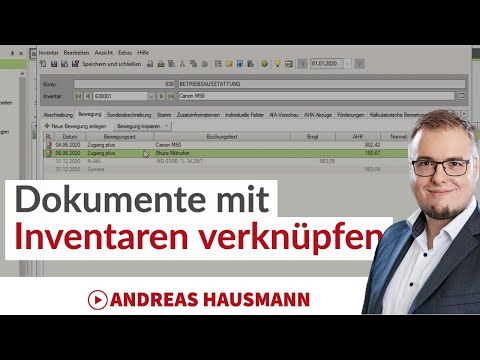 Dokumente in DATEV Rechnungswesen mit Inventaren verknüpfen