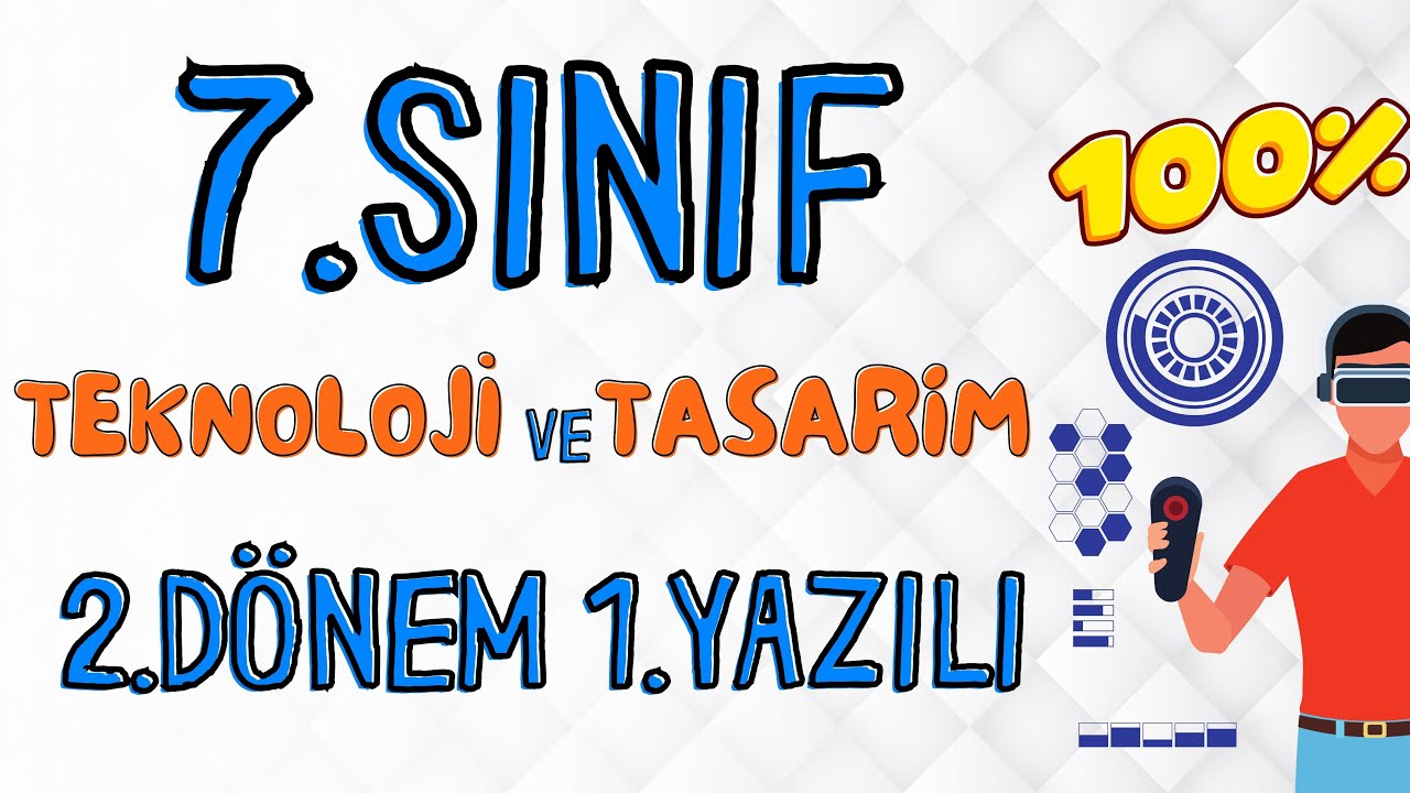 7.Sınıf Teknoloji ve Tasarım 2.Dönem 1.Yazılı ❗Açık Uçlu🧑‍🎓 (%99 Çıkabilir 😊)#2024